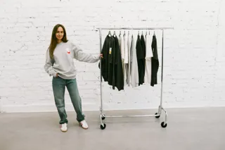 Ljusgrå Eldorado sweatshirt med krossade tomater