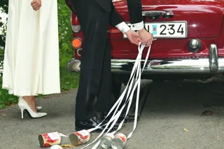 Bildekoration bröllop burkar