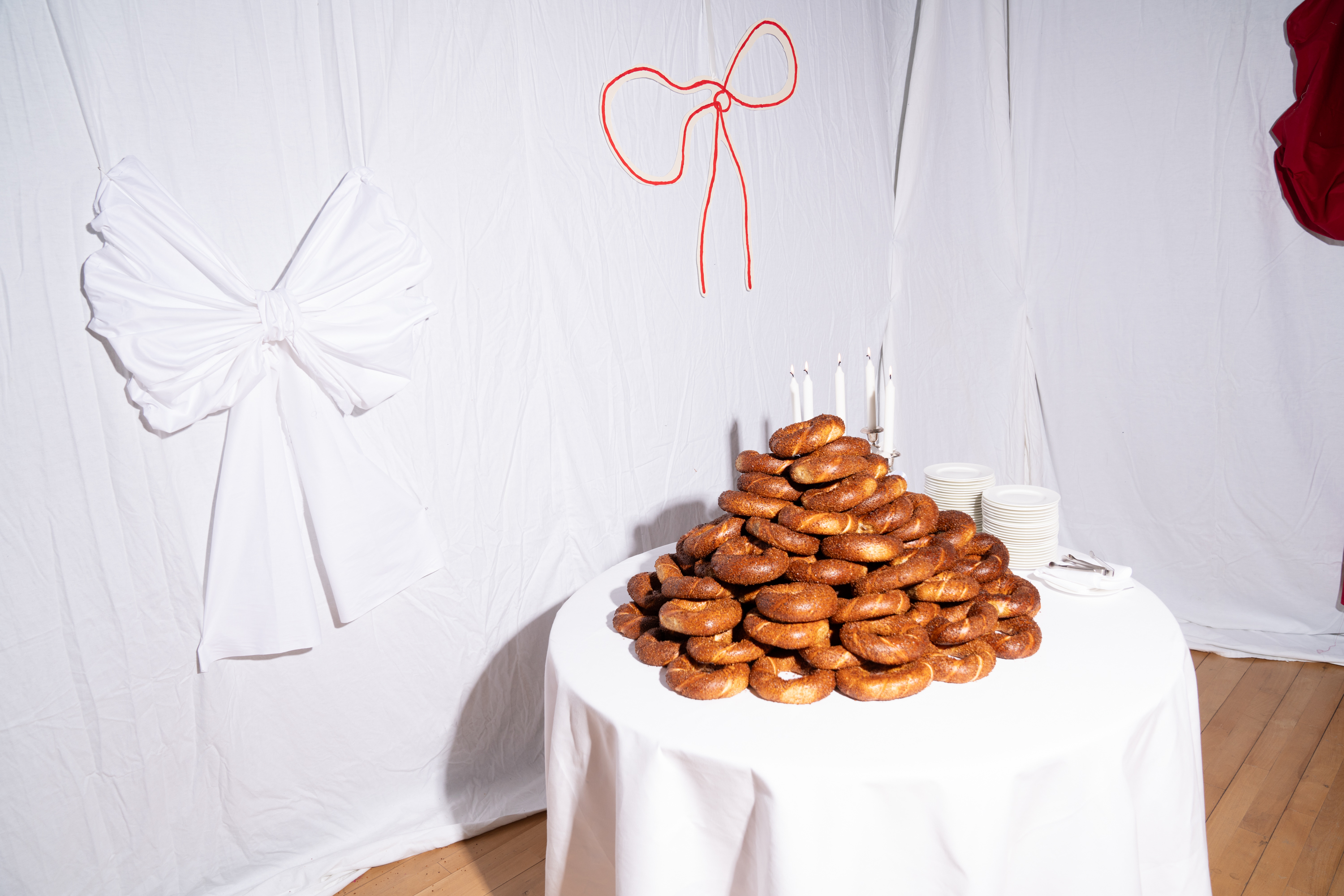 Simitkringlor på ett buffébord